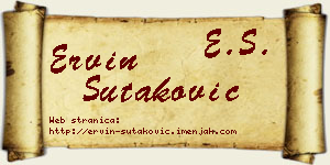 Ervin Šutaković vizit kartica